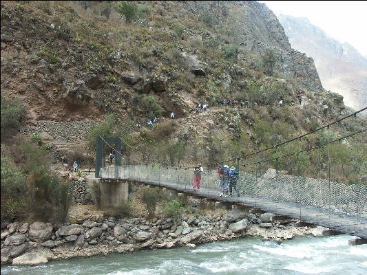 Bridge over Urubamba River - Start of the Inca Trail