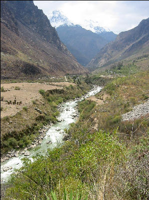 Urubamba River from the Inca Trail