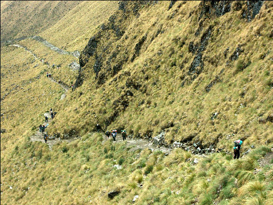 Trail up to Dead Woman's Pass Inca Trail