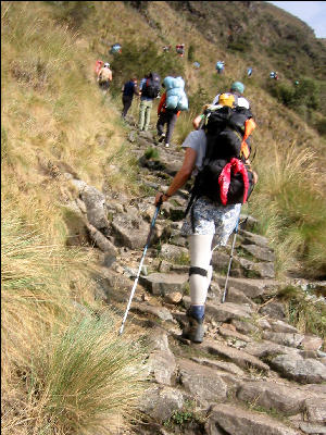 Climbing up to Second Pass, Inca Trail