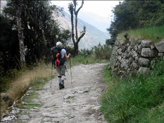 Walking by Conchamarca, Inca Trail
