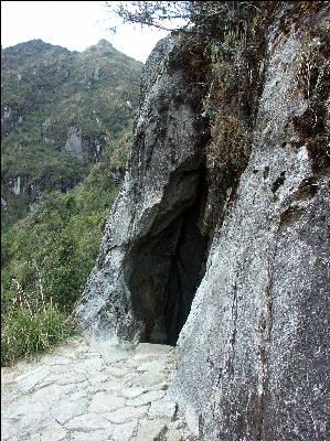 Tunnel on way to Third Pass, Inca Trail