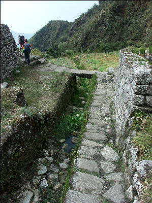Water canal, third day, Inca Trail