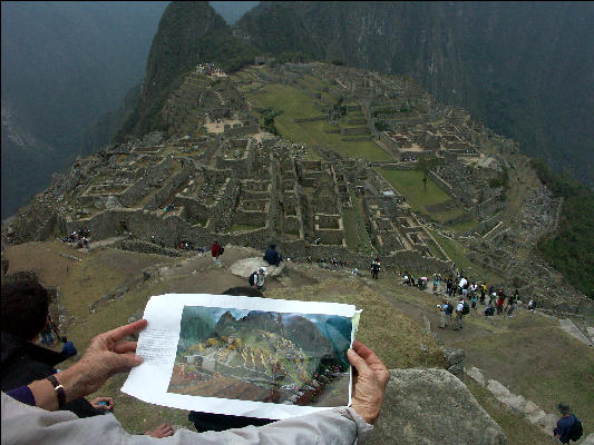 Machu Picchu compared to the book map