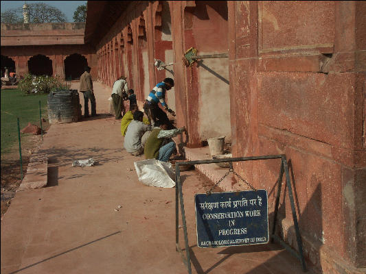 Pict4116 Taj Mahal Repairs In Progress Agra